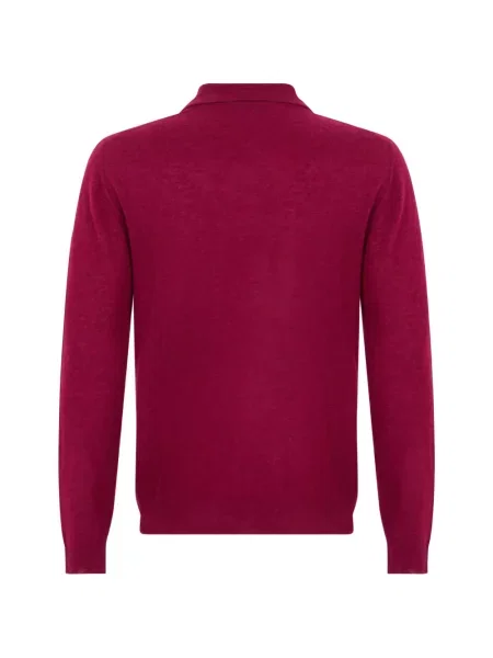 Tricou polo Slowear tricotate roșu