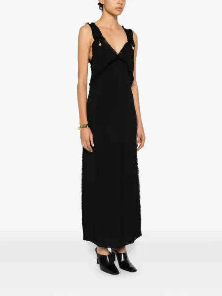 Rochie midi Toteme cu decolteu în V negru