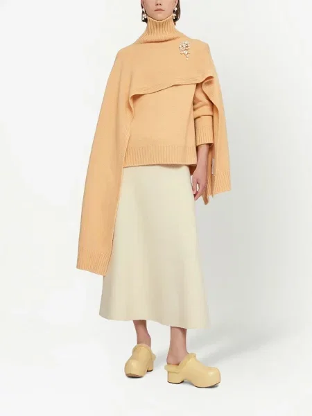 Dlouhý svetr Jil Sander oranžový