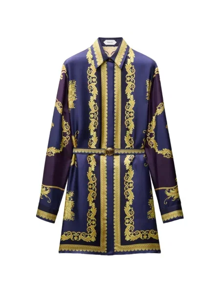 Rochie mini Versace de mătase violet