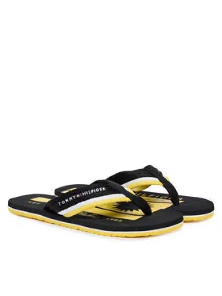 Tommy Hilfiger Japonke Patch Hilfiger Beach Sandal črna