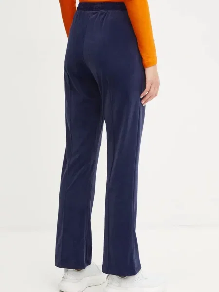 Velurové teplákové kalhoty adidas Originals Velour Track Pant tmavomodrá s aplikací