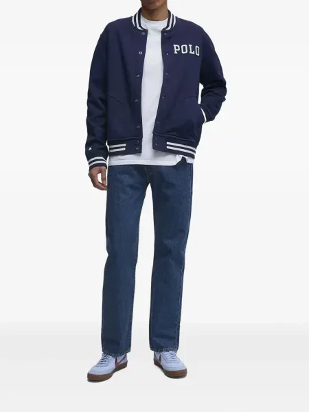 Șosete Polo Ralph Lauren cu broderie în carouri plisate albastru