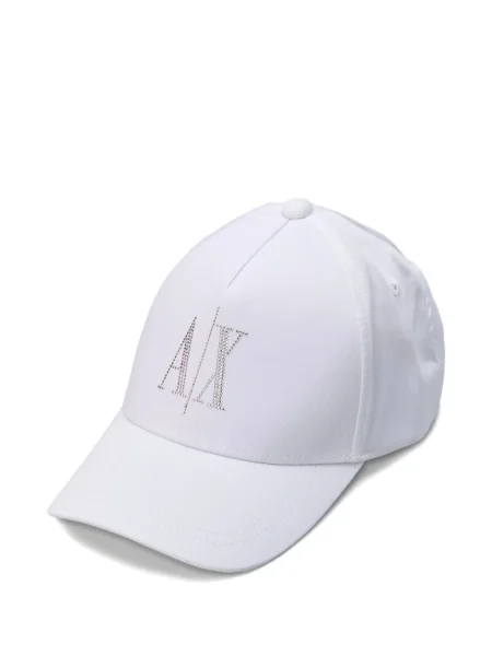 Baseball sapka Armani Exchange autogrammal fehér