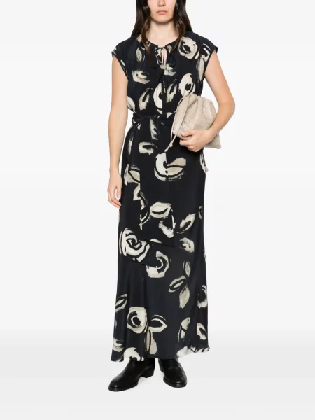 Rochie midi Max Mara cu legături albastru