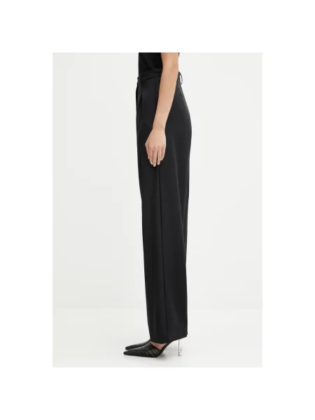 Fiorucci spodnie Wide Leg Tailored Wool czarne