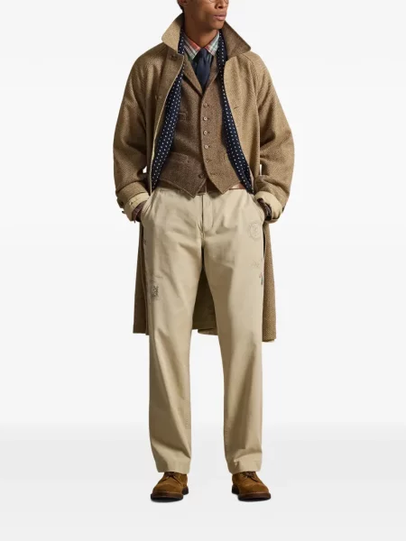 Șapcă Polo Ralph Lauren cu model herringbone din țesătură twill cu imagine albastru