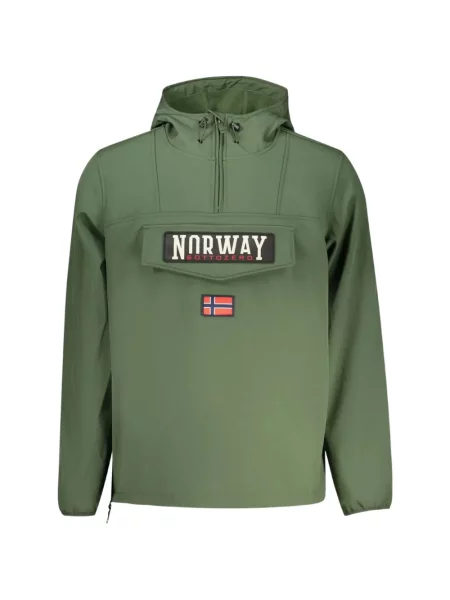 Geacă Norwegian Rain cu glugă cu autograf verde
