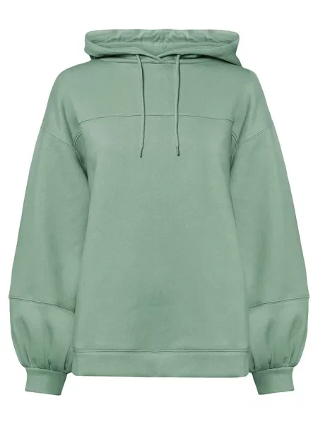 Bluza z kapturem oversize z miękkiego materiału z bawełną zielona