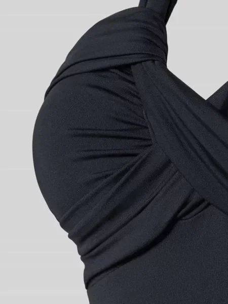 „Kostium kąpielowy z wiązaniem na szyi” Seafolly czarny