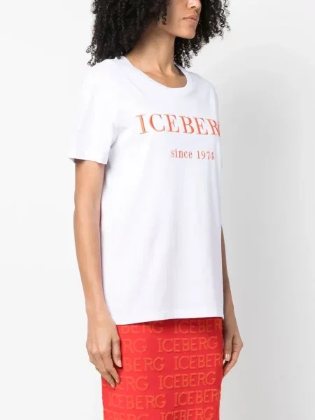 Μικρός μπλούζα Iceberg με σχέδιο λευκό