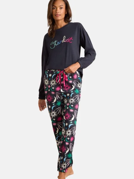 Love & roses Pijama bleumarin roz verde