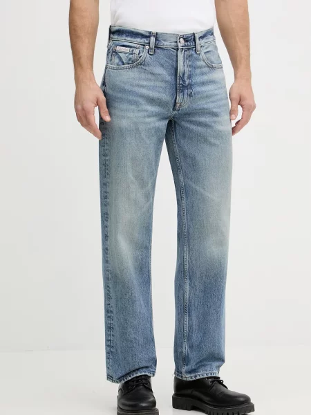 Calvin Klein Jeans jeansy straight niebieskie