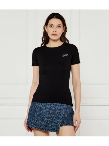 Guess Jeans Tricou EMBRO negru