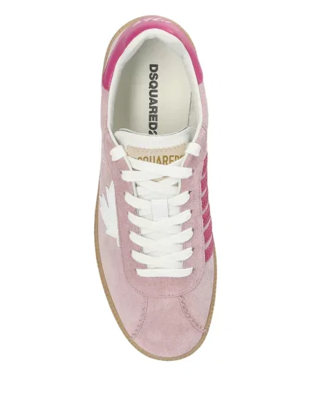 Маратонки Dsquared2 с връзки с дантела розово