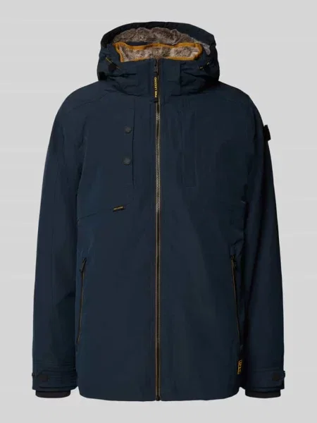 Kurtka o kroju regular fit z kapturem model SNOWPACK' Pme Legend granatowa