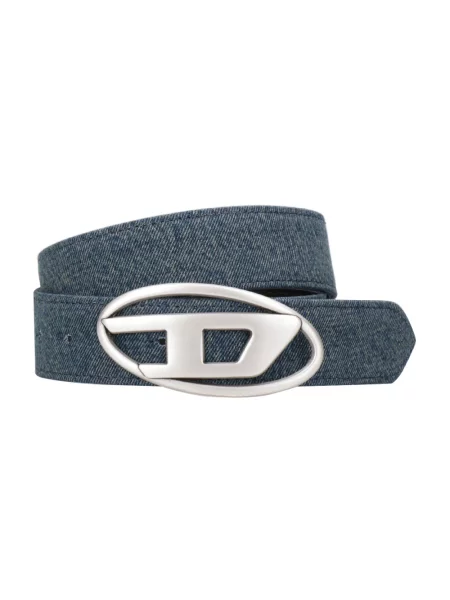 Diesel pasek OVAL D LOGO W niebieski