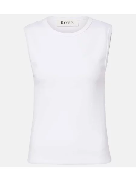 Top Róhe tricotate alb