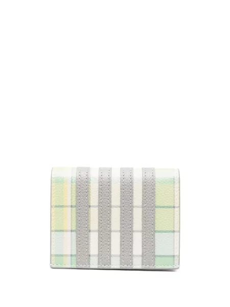 Pledas raštuotas piniginė Thom Browne žalia