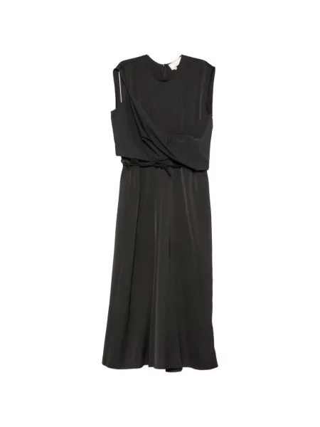 Rochie midi Litkovska fără mâneci negru