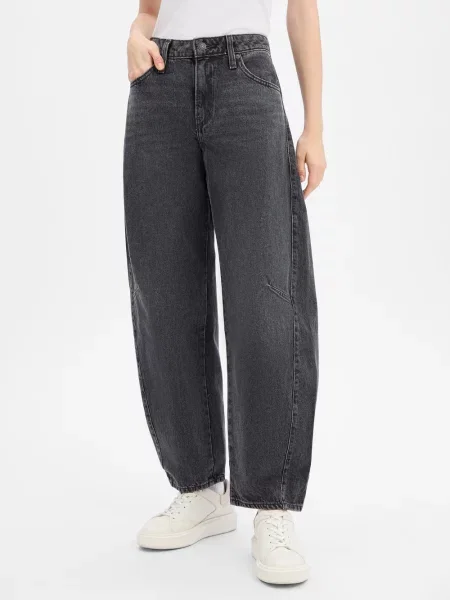 Levi's Dżinsy Baggy Dad Barrel Kobiety jednolity szary