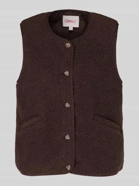 Kamizelka w stylu teddy w kroju regular fit model BABY' Only
