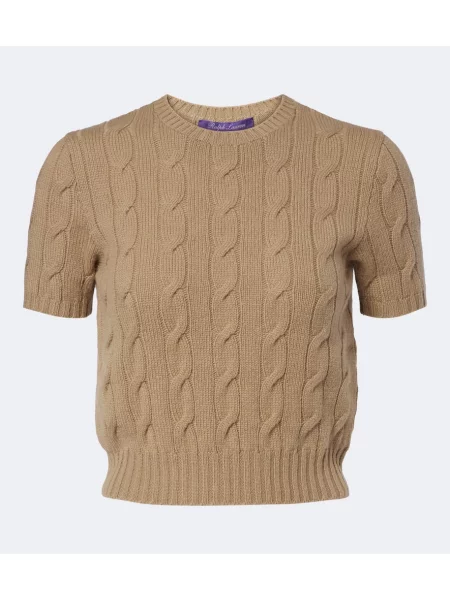 Pulover Ralph Lauren Collection din cașmir bej