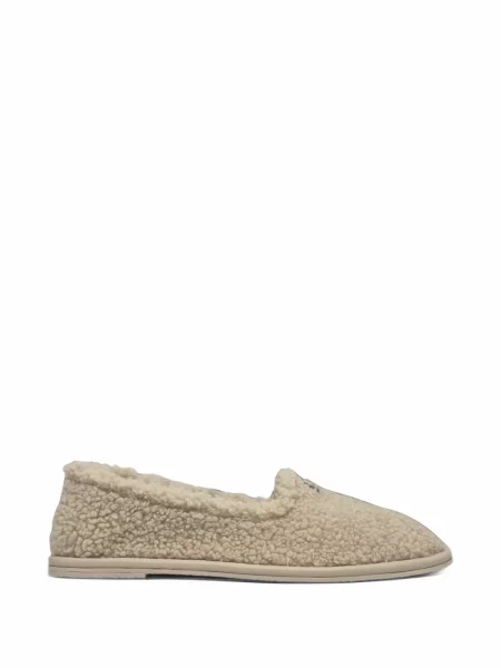 Pantofi loafer Casadei din piele de oaie cu autograf