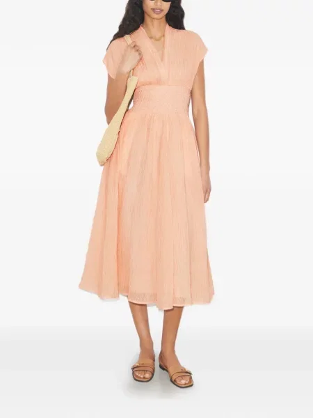 Rochie Tory Burch de in cu decolteu în V roz