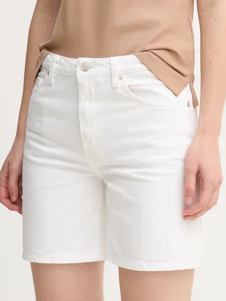 Tommy Hilfiger farmer rövidnadrág női sima magas derekú fehér