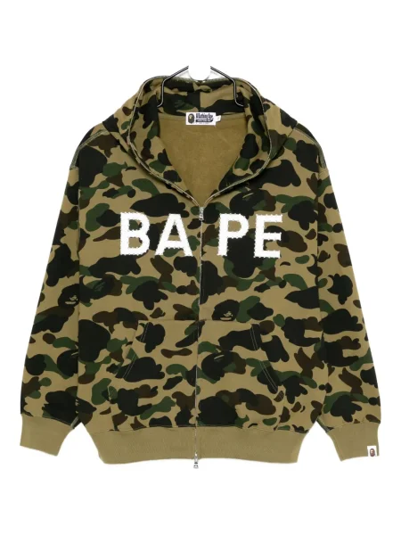 Hanorac cu glugă A Bathing Ape® cu imagine cu model camuflaj verde