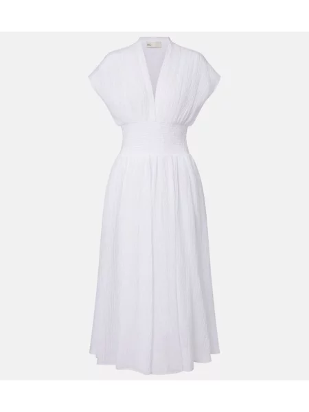 Rochie midi Tory Burch de in până la genunchi de costum alb