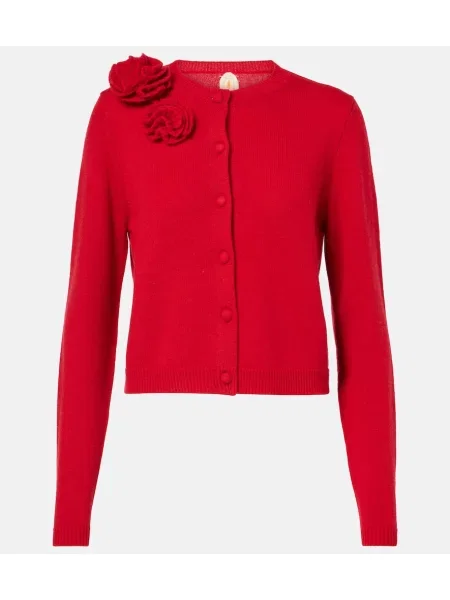 Cardigan Jardin Des Orangers de lână roșu