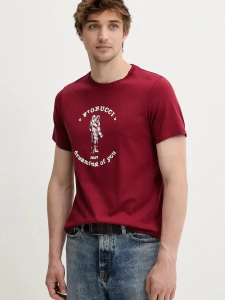 Kratka majica Fiorucci Burgundy Dreaming of You Regular Fit T-Shirt bordo