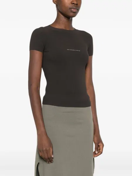 Πλεκτή μπλούζα Alexander Wang με σχέδιο καφέ