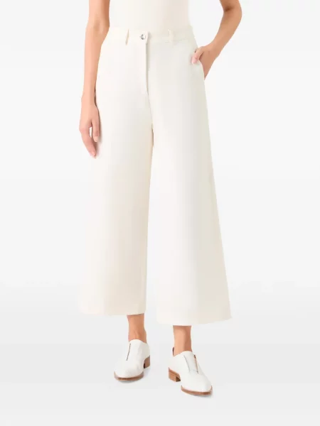 Pantaloni Akris alb