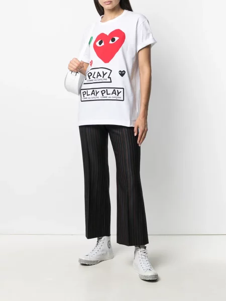Tričko Comme Des Garçons Play bílé