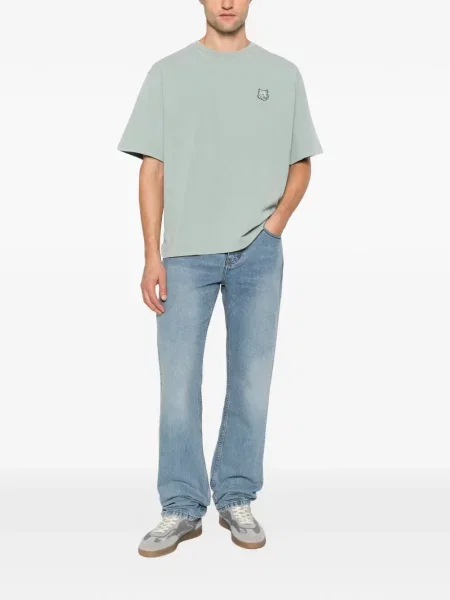 Tricou Maison Kitsune cu autograf verde