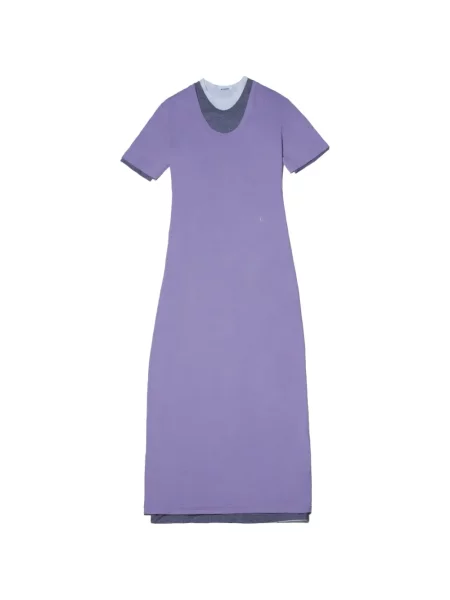 Rochie maxi Jil Sander scurtă de costum violet