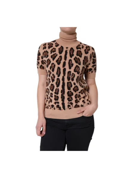 Sweter Dolce And Gabbana z nadrukiem beżowy