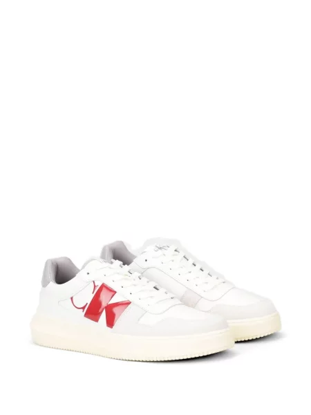 Sneakerși Calvin Klein cu imagine alb