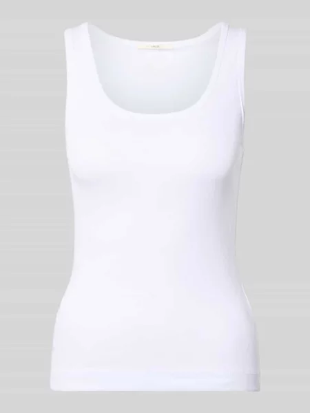 Top Lanius z okrągłym dekoltem biały