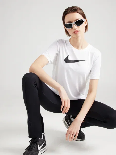 NIKE Tricou funcțional negru alb