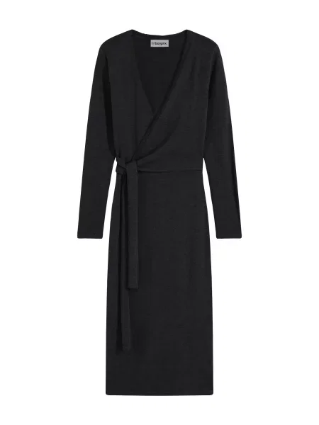 Bonprix Rochie tricotat metalic gri