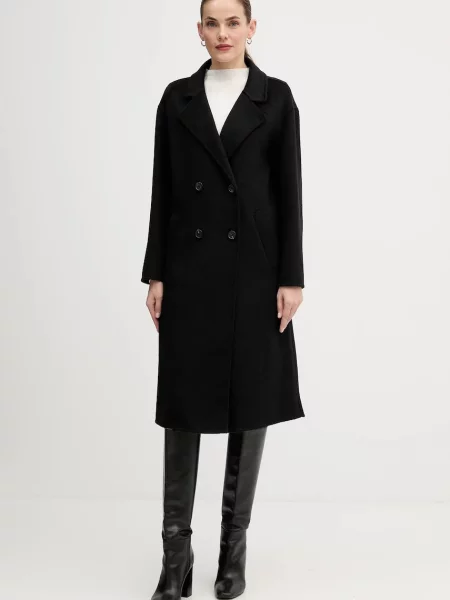 Palton Gaudi de lână negru