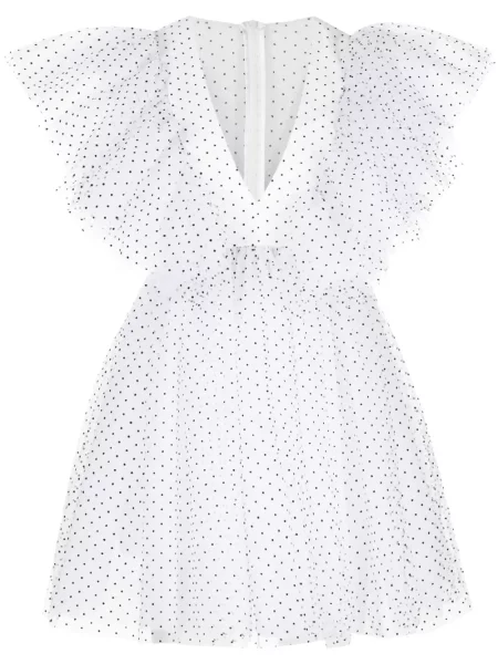 Rochie Macgraw cu buline cu imagine de costum alb