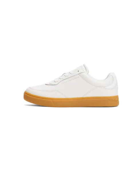 Kožené tenisky Tommy Hilfiger CASUAL CUPSOLE SNEAKER béžová