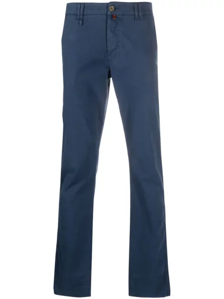 Pantaloni chino Billionaire cu broderie albastru