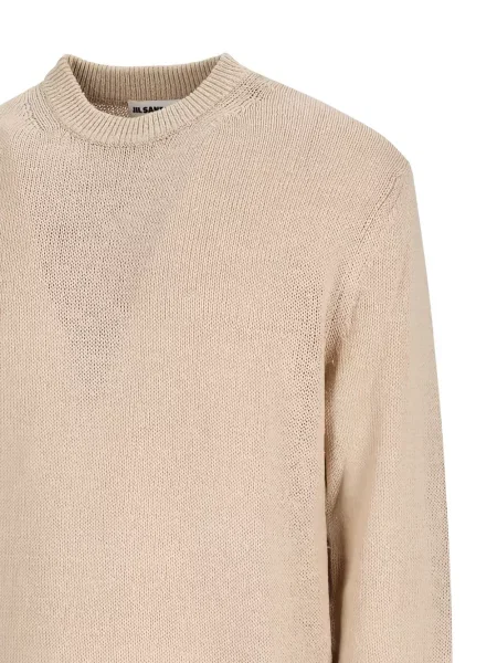 Lung pulover Jil Sander cu decolteu rotund