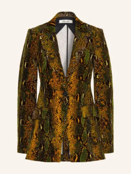 Diane Von Furstenberg Kordový Blejzr Charlie / koňaková / tmavě hnědá zelená